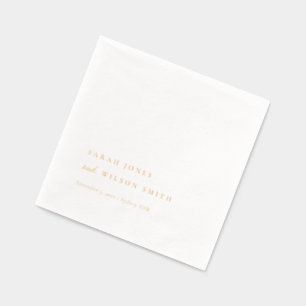 Einfache Elegante Minimal Topographie Custom Weddi Servietten Mit Folie