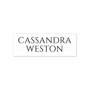 Einfache Elegante Minimalistisch #4L-Name Permastempel