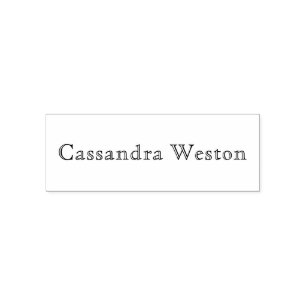 Einfache Elegante Minimalistisch #9 Nur Name Permastempel