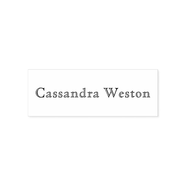 Einfache Elegante Minimalistisch #9 Nur Name Permastempel (Design)