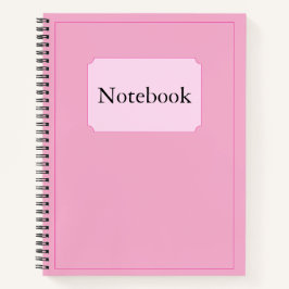 Einfache Elegante Minimalistisch Baby Pink Chic Sp Notizbuch