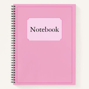 Einfache Elegante Minimalistisch Baby Pink Chic Sp Notizbuch