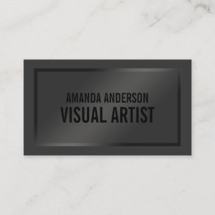 Einfache Elegante Minimalistisch Black   Visitenka Visitenkarte