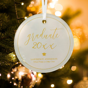 Einfache Elegante Minimalistisch Graduate 2024 Abs Ornament Aus Glas