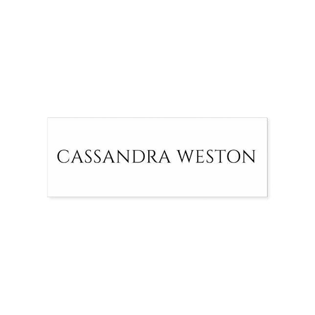 Einfache Elegante Minimalistische #4 Nur Name Permastempel (Design)