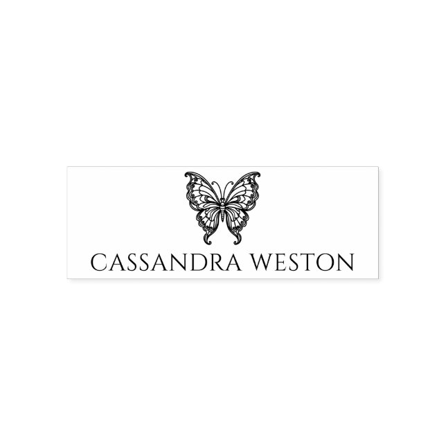 Einfache elegante Minimalistische Bezeichnung mit  Permastempel (Design)