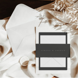 Einfache, elegante, Minimalistische Dusty Gray Wed Einladungsbanderole