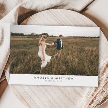 Einfache, elegante Minimalistische Foto Hochzeit