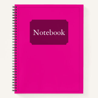 Einfache Elegante Minimalistische Hot Pink Chic Sp Notizbuch