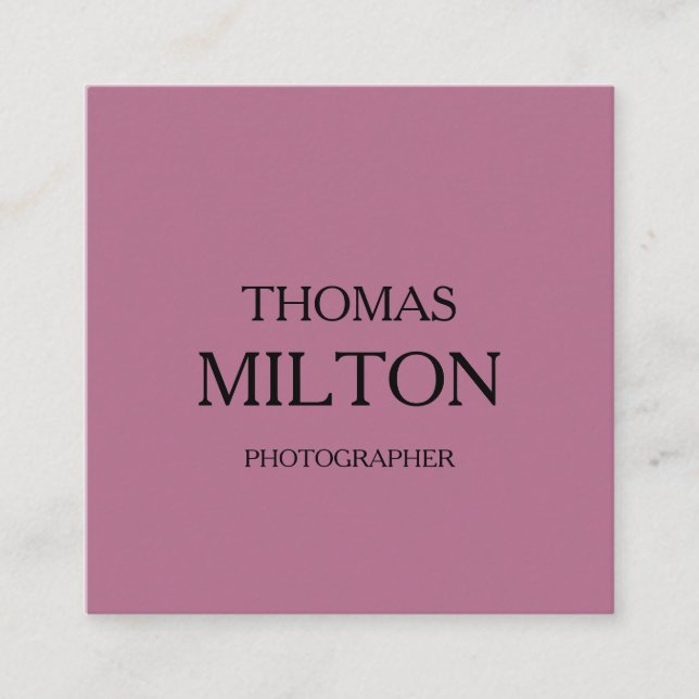 Einfache Elegante Minimalistische moderne QR Code  Quadratische Visitenkarte (Vorderseite)