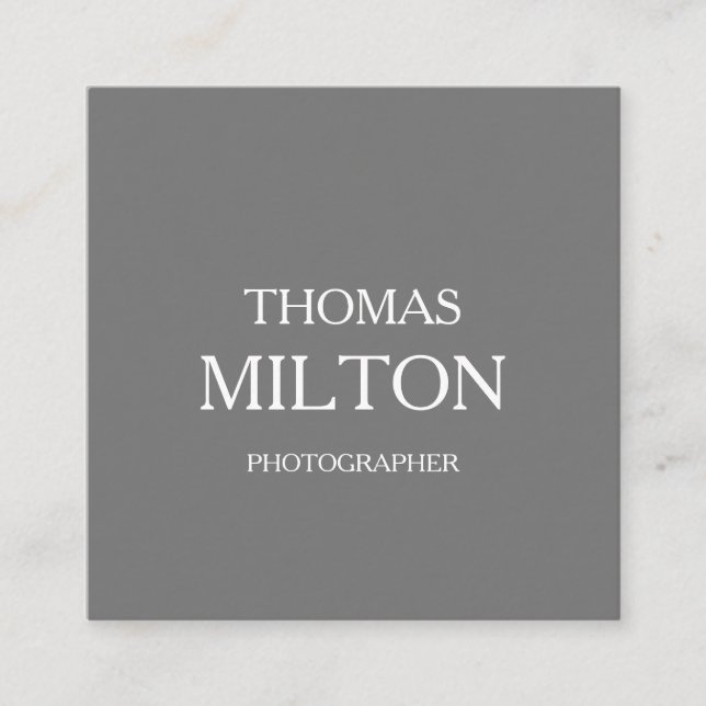 Einfache Elegante Minimalistische moderne QR-Codes Quadratische Visitenkarte (Vorderseite)