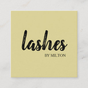 Einfache Elegante Minimalistische Moderne Wimpern Quadratische Visitenkarte