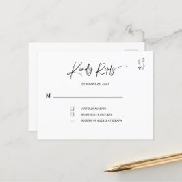 Einfache Elegante Minimalistische personalisierte Postkarte