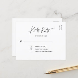 Einfache Elegante Minimalistische personalisierte  Postkarte