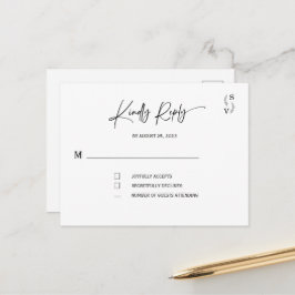 Einfache Elegante Minimalistische personalisierte  Postkarte