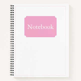 Einfache Elegante Minimalistische Rosa Chic Spiral Notizbuch