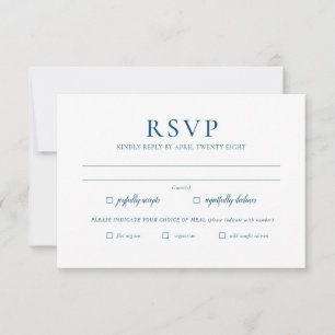 Einfache elegante Minimalistische RSVP-Karte für d Mitteilungskarte