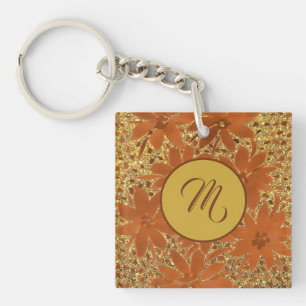 Einfache Elegante Mit Monogramm Schlüsselanhänger