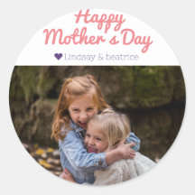 Einfache Elegante Modern Mothers Day Foto Name