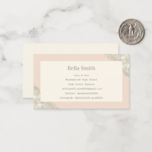 Einfache Elegante Moderne Abschluss Note Card Mitteilungskarte
