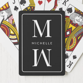 Einfache Elegante, moderne Bezeichnung Schwarz Mon Spielkarten