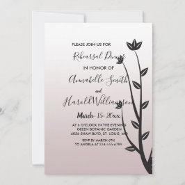 Einfache Elegante moderne    BlätterRehearsal Aben Einladung