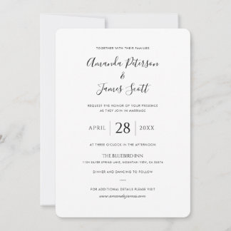 Einfache elegante, moderne Einladungs-Vorlage für 