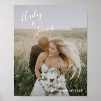 Einfache Elegante Moderne Foto Hochzeit
