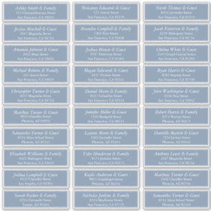 Einfache elegante moderne Gästebuchnamen Adresse Aufkleber