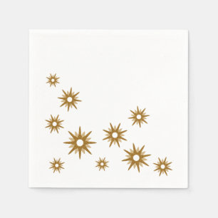 Einfache Elegante Moderne Gold Stars Serviette