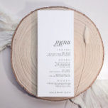 Einfache Elegante Moderne Hochzeit Menükarte<br><div class="desc">Unten ausgerichtetes einfaches Hochzeitsmenü: Dieses einfache und moderne Hochzeitsmenü bietet einen sauberen, weißen Hintergrund mit elegantem schwarzem Text, ganz unten ausgerichtet, um Platz für markierte Namensschilder an der Spitze verlassen. Das minimalistische Design und der elegante Serif-Schriftart verleihen dem Hotel ein raffiniertes und dennoch schlichtes Ambiente, das sich ideal für ein...</div>