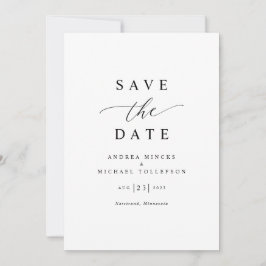Einfache Elegante Moderne Hochzeit Save The Date