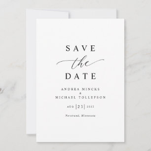 Einfache Elegante Moderne Hochzeit Save The Date
