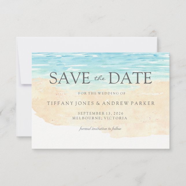 Einfache Elegante Moderne Hochzeit Save the Date (Vorderseite)