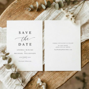 Einfache Elegante Moderne Hochzeit Save The Date