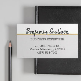 Einfache Elegante Moderne Imitate Gold Gray Luxus  Visitenkarte