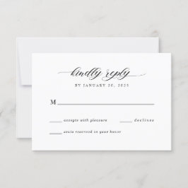Einfache Elegante Moderne klassische Typografie Ho RSVP Karte