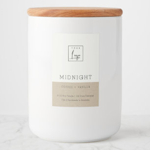 EINFACHE ELEGANTE MODERNE KRAFT WHITE LOGKANDLE LEBENSMITTELETIKETT