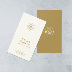 Einfache Elegante Moderne Logos Gold Beruflich Visitenkarte