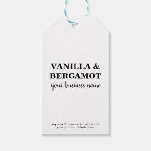 Einfache elegante, moderne Marke Candle Label Geschenkanhänger