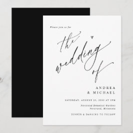 Einfache Elegante Moderne Minimalistische Hochzeit Einladung