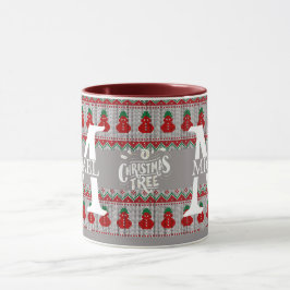 Einfache Elegante Moderne Mongram Weihnachtsfeiert Tasse
