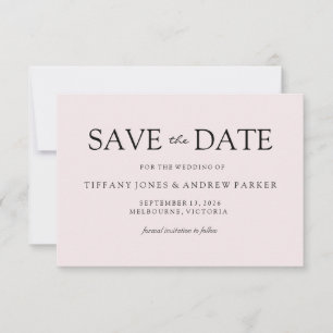 Einfache Elegante Moderne Peach Wedding Speichern Save The Date