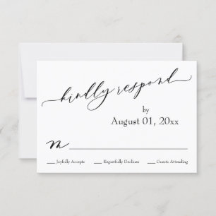 Einfache, elegante, moderne RSVP-Karte RSVP Karte