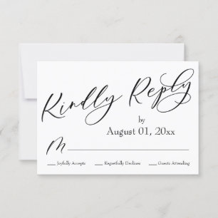 Einfache, elegante, moderne RSVP-Karte RSVP Karte