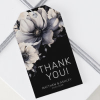 Einfache Elegante Moderne Schwarze Flora Hochzeit