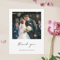 Einfache Elegante Moderne Script 1 Foto Hochzeit