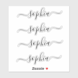 Einfache Elegante Moderne Skriptbezeichnung Aufkleber