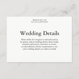 Einfache Elegante Moderne Skripteindrücke Begleitkarte