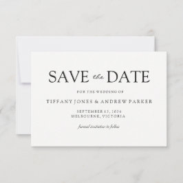 Einfache elegante moderne SkriptWedding Speichern Save The Date